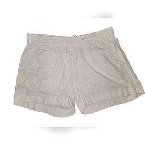 ☆OLD NAVY Bright White Mid-Rise Linen Blend Shorts - Womens Size XS